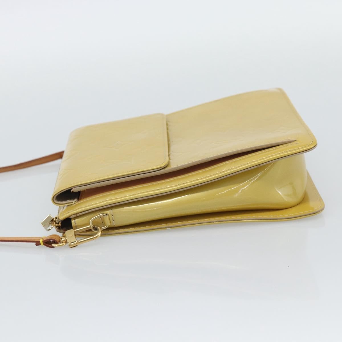 Louis Vuitton Mott Monogram Vernis Beige Patent_Leather Clutche & Pouche Bag (Pre-Owned)