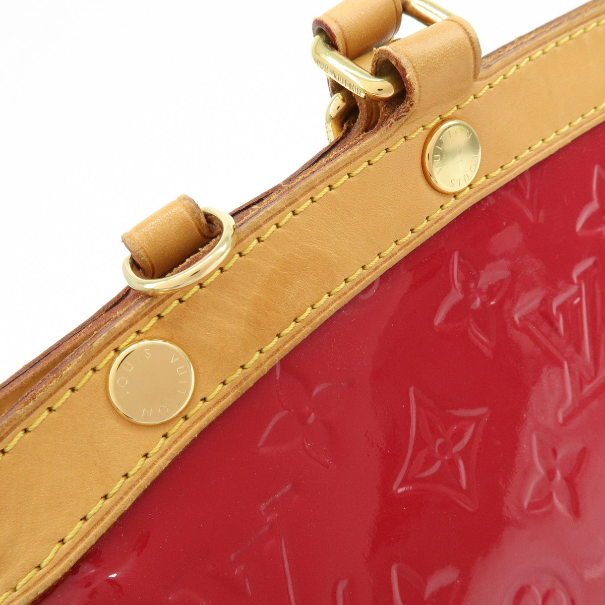 Louis Vuitton Brea Monogram Vernis Red Leather Handbag (Pre-Owned)