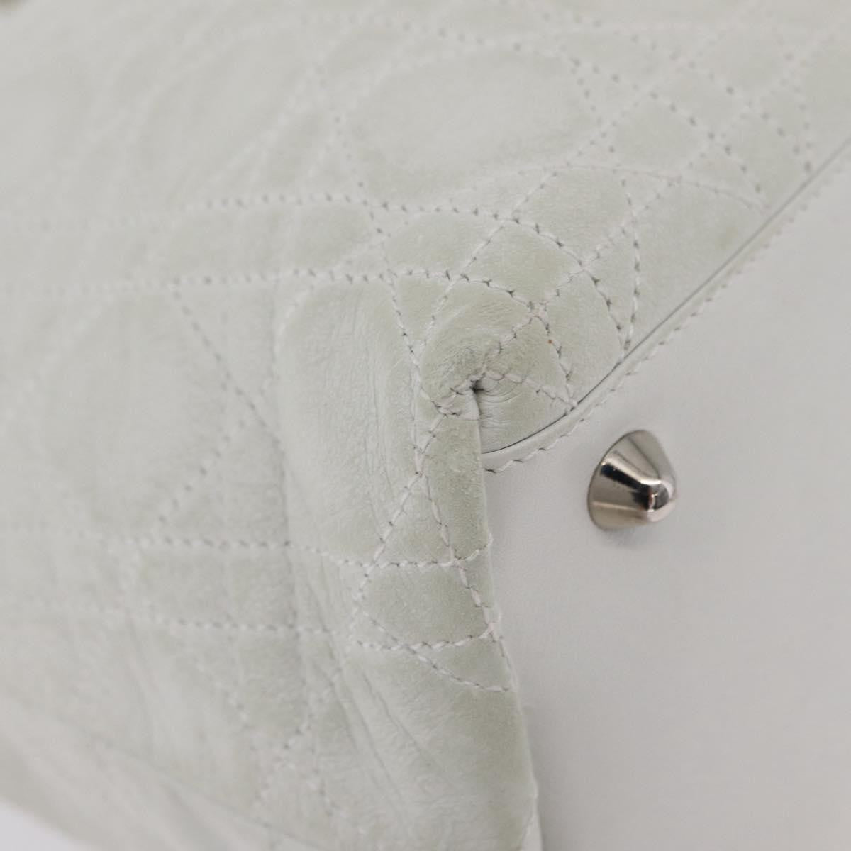 Christian Dior Lady Dior Cannage Quilt Calfskin White Leather Handbag (Pre-Owned)