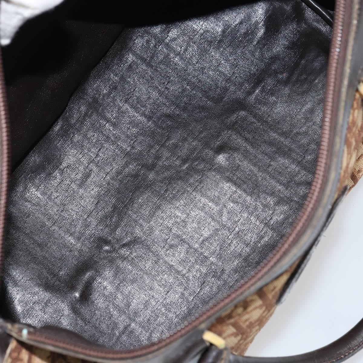 Christian Dior Vintage Cd Trotter Canvas Brown Canvas Handbag (Pre-Owned)