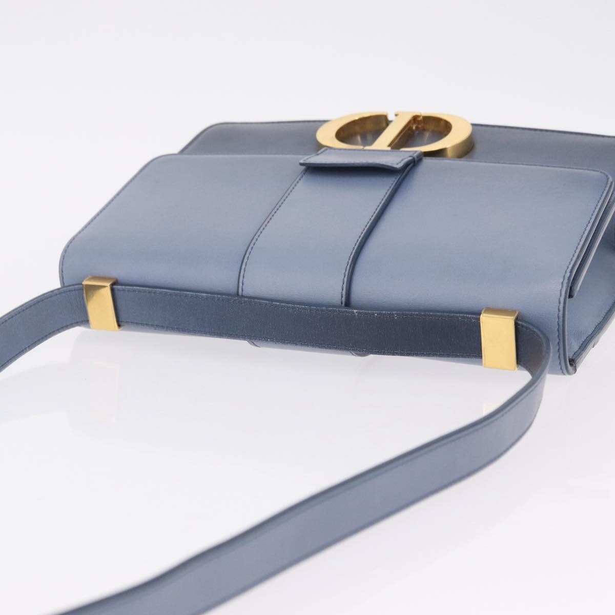 Christian Dior 30 Montaigne Flap Gradient Leather Blue Leather Shoulder Bag Bag (Pre-Owned)