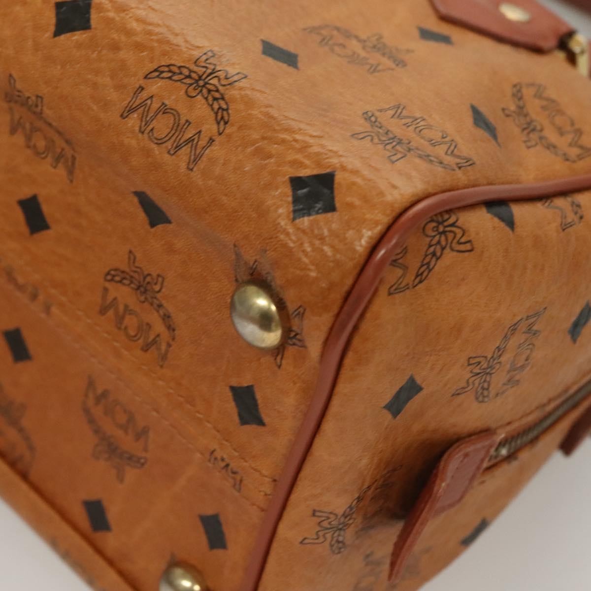 MCM Visetos Canvas And Leather Brown Canvas Bag (Pre-Owned)