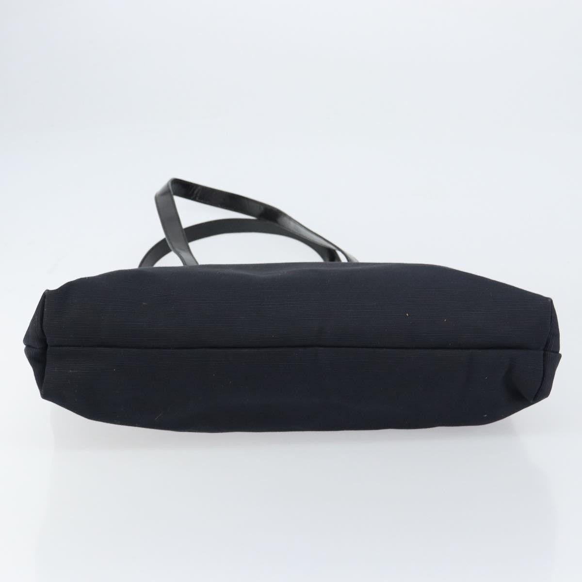 Salvatore Ferragamo Vala Tote Canvas Black Canvas Tote Bag Bag (Pre-Owned)