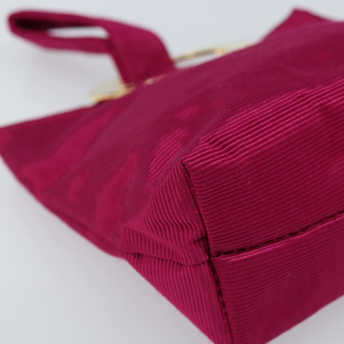 Celine Circle Logo Canvas Pink Canvas Clutche & Pouche Bag (Pre-Owned)