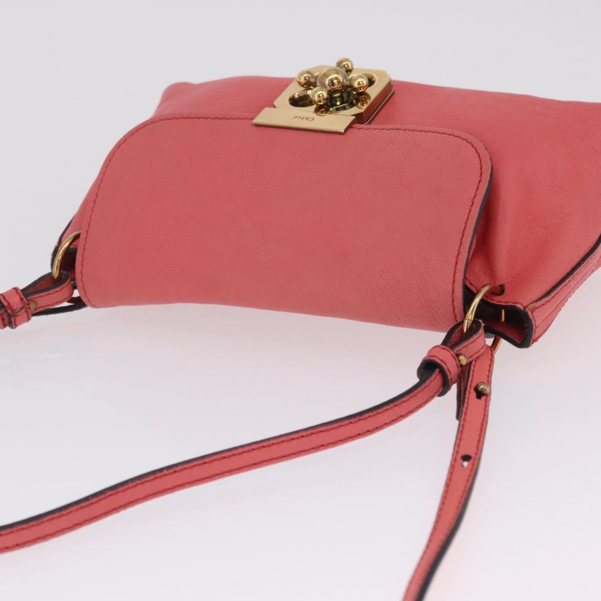 Chloe Elsie Satchel Leather Pink Leather Shoulder Bag Bag (Pre-Owned)