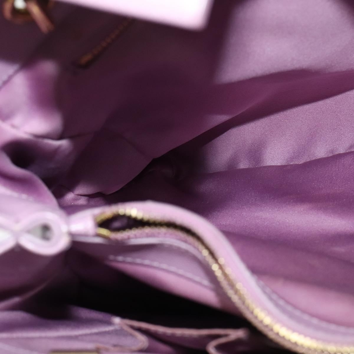 Salvatore Ferragamo Vara Bow Chain Tote Leather Purple Leather Tote Bag Bag (Pre-Owned)