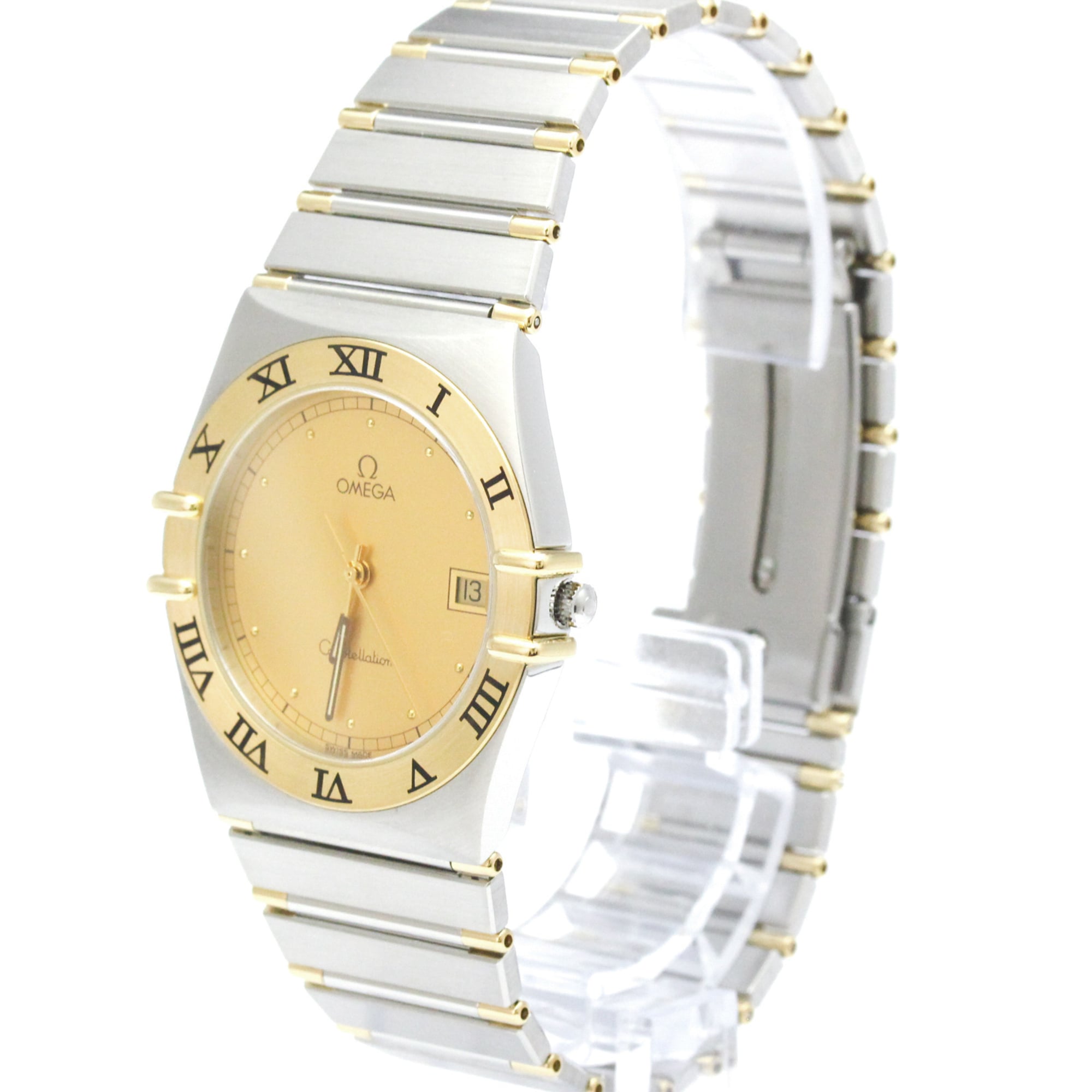 Omega Constellation Quartz Stainless Steel And Yellow Gold Watch (Pre-Owned)