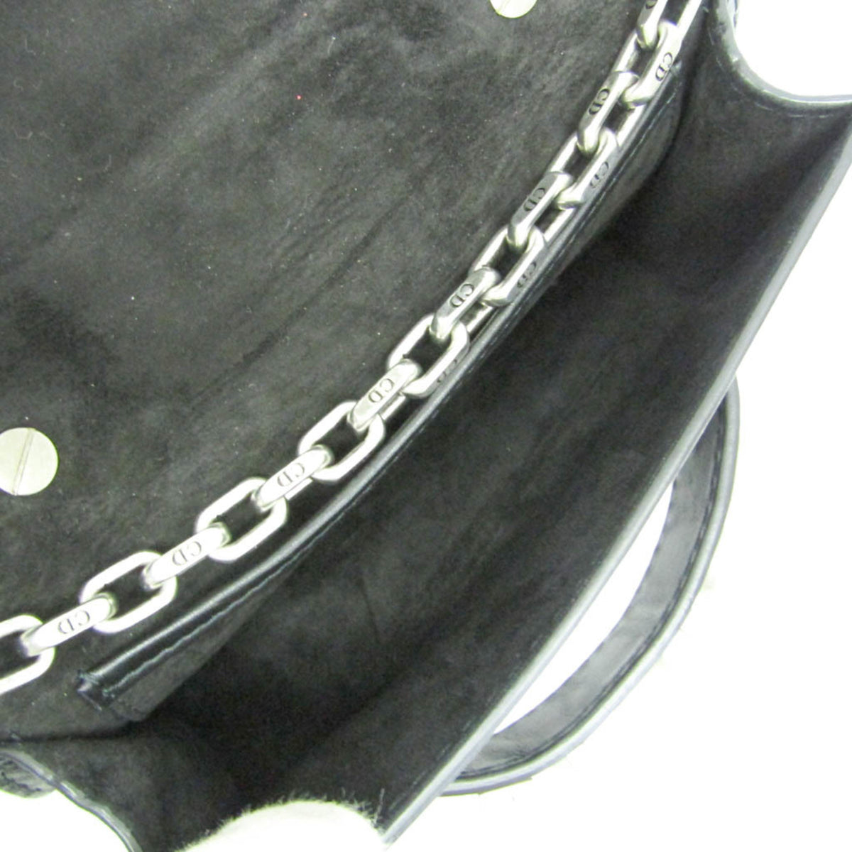 Christian Dior J'adior Flap Embellished Leather Black Leather Handbag (Pre-Owned)