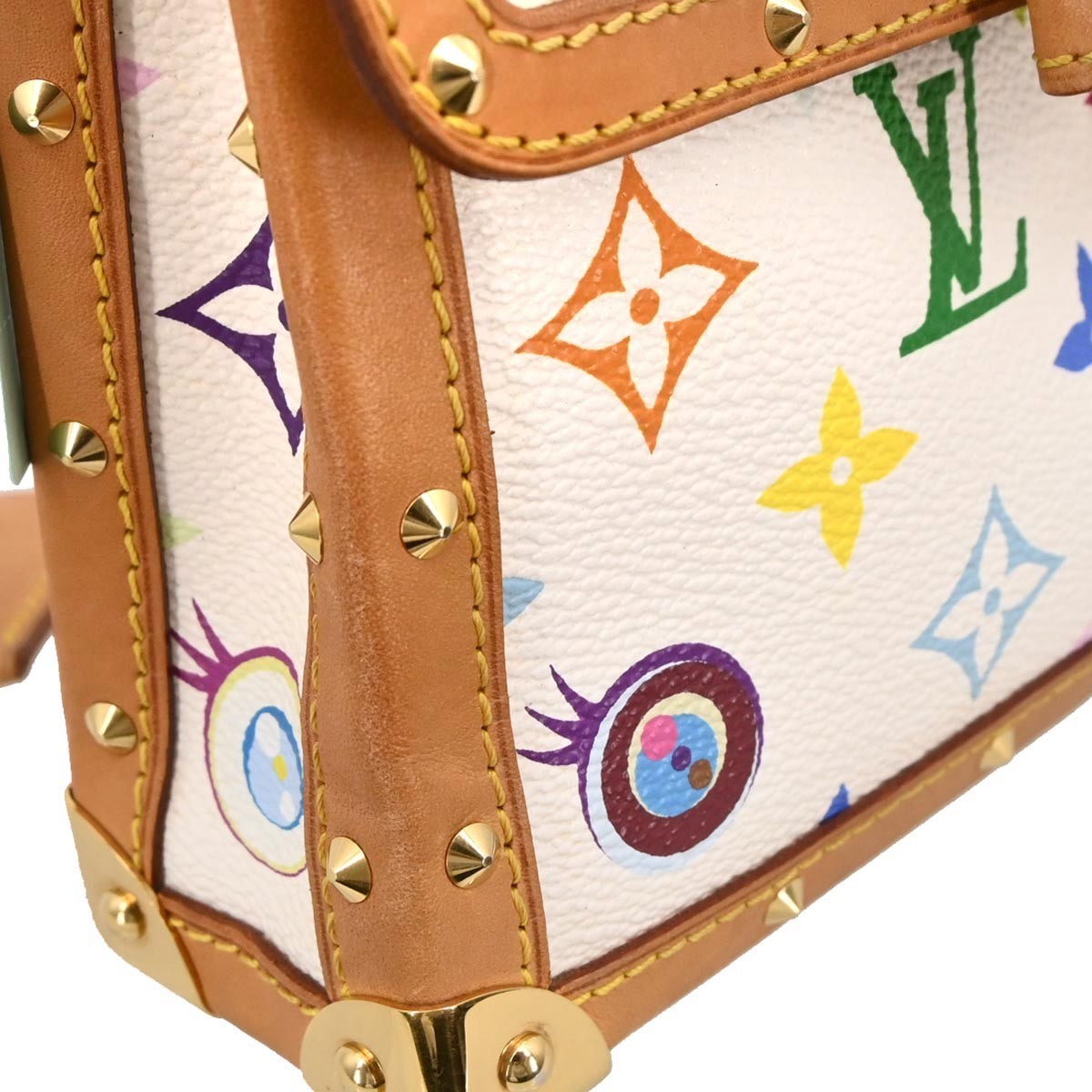 Louis Vuitton Eye Miss You Monogram Multicolor White Canvas Clutche & Pouche Bag (Pre-Owned)