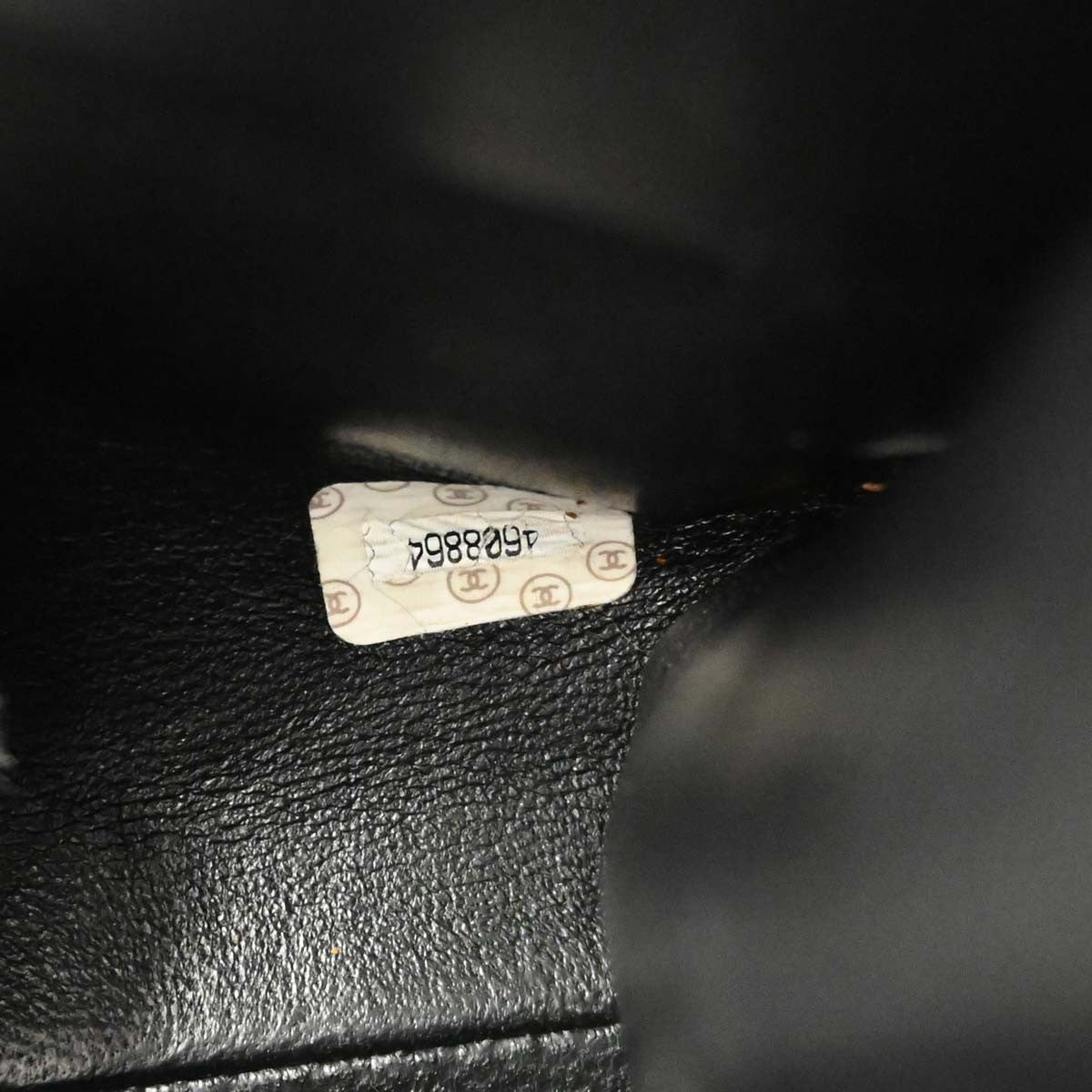 Chanel Vintage Two-Tone Kelly Top Handle Quilted Caviar Black Leather Handbag (Pre-Owned)