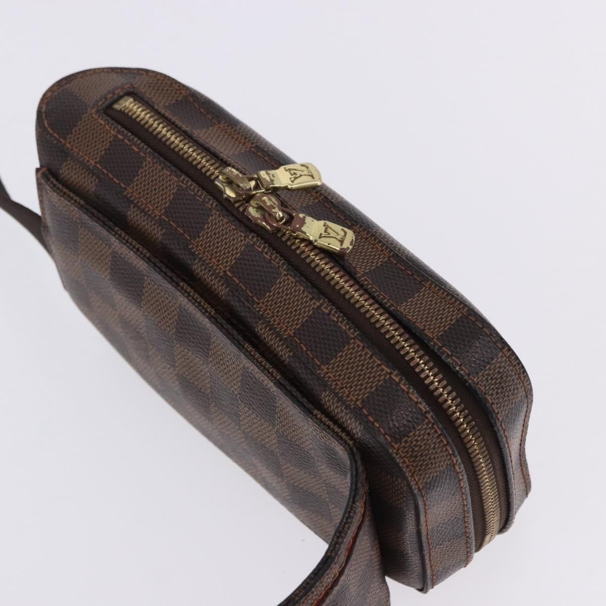 Louis Vuitton Geronimos Waist Damier Ebene Brown Canvas Shoulder Bag Bag (Pre-Owned)