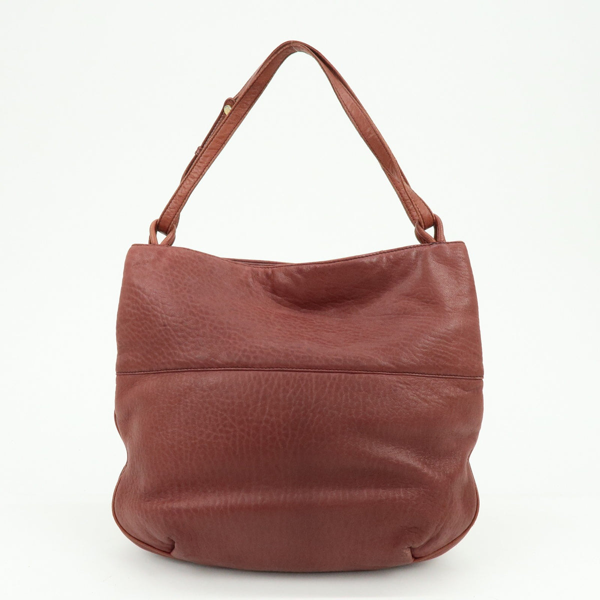 Loewe Anagram Leather Burgundy Leather Tote Bag Bag (Pre-Owned)