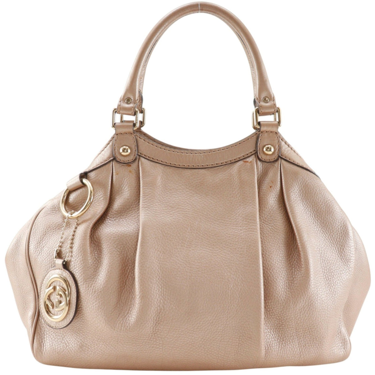 Gucci Sukey Leather Metallic Leather Tote Bag Bag (Pre-Owned)