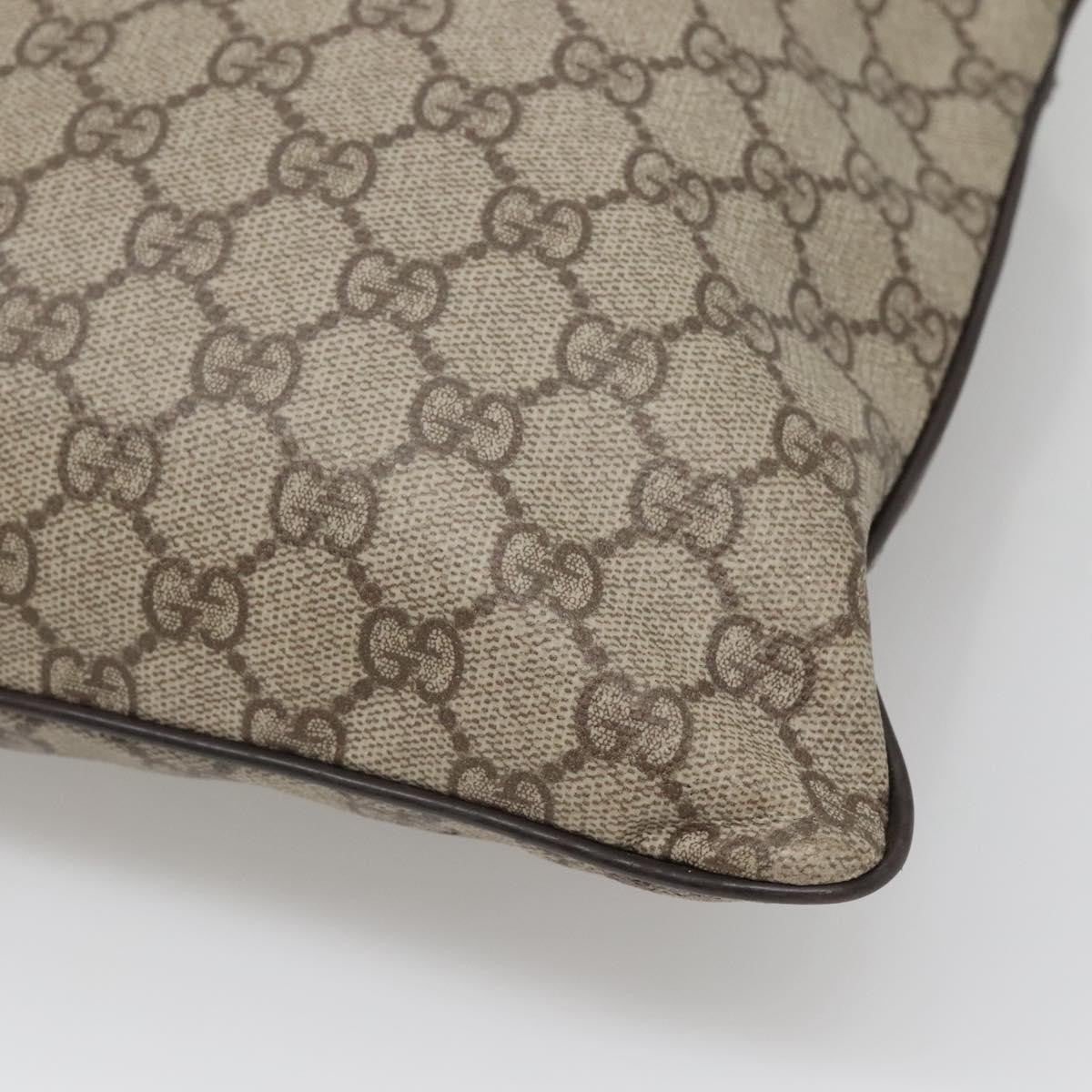 Gucci Zip Top Messenger Gg Coated Canvas Beige Canvas Shoulder Bag Bag (Pre-Owned)