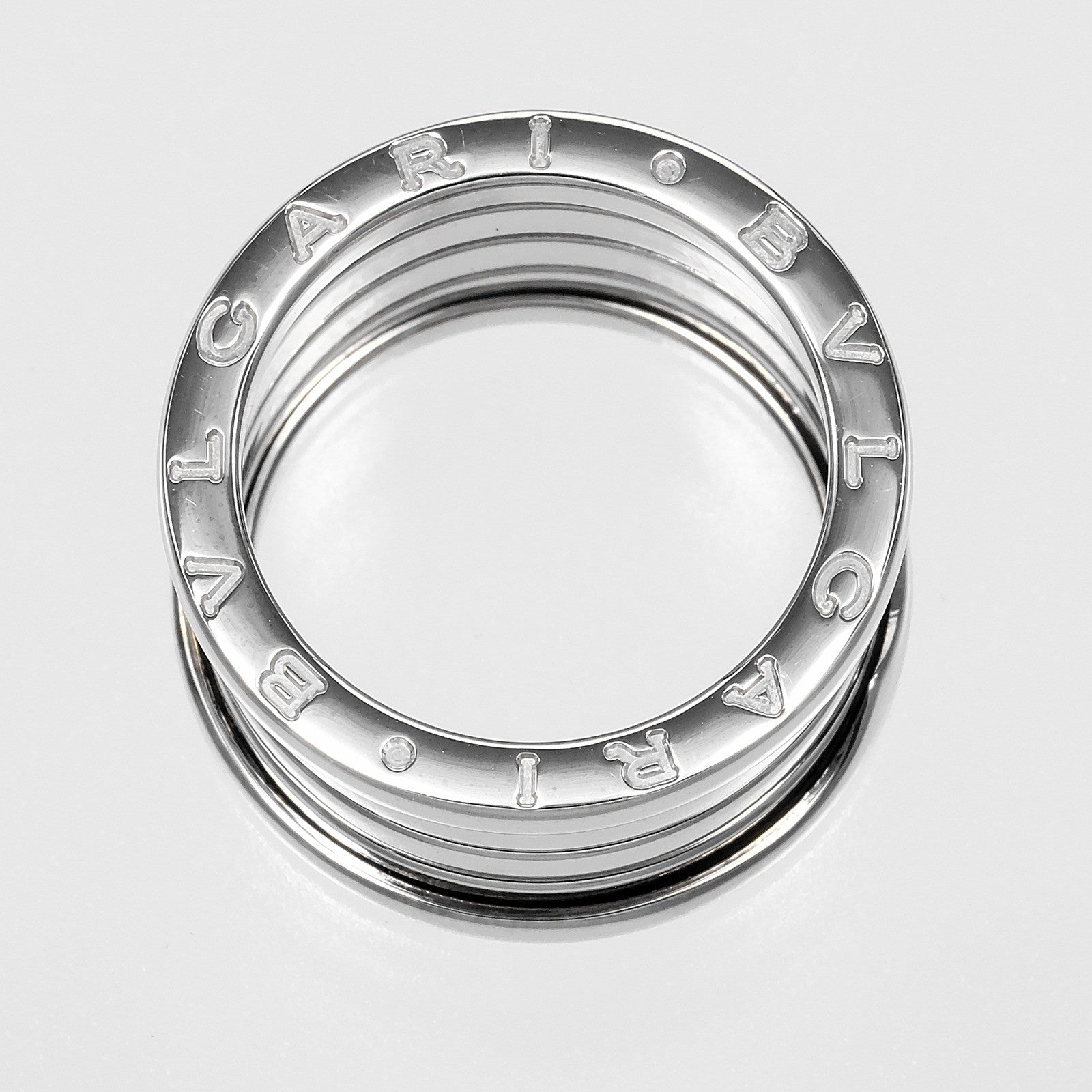 Bvlgari B.Zero1 Xxth Anniversary Five Band 18K White Gold Silver White_Gold Ring Jewelry (Pre-Owned)