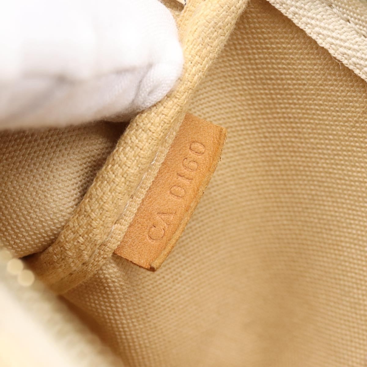 Louis Vuitton Pochette Accessoires Damier White Canvas Clutche & Pouche Bag (Pre-Owned)