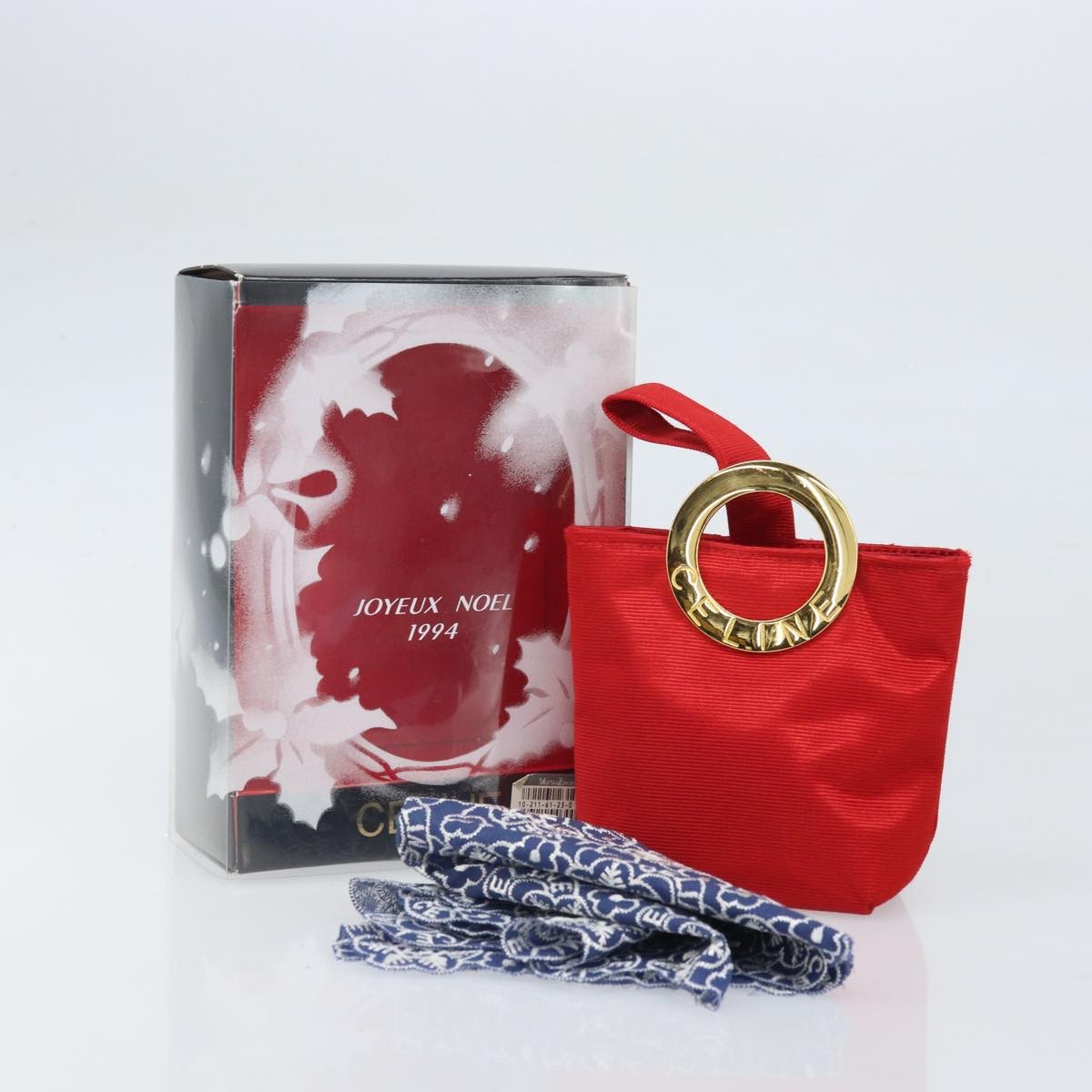 Celine Circle Logo Nylon Red Nylon Clutche & Pouche Bag (Pre-Owned)