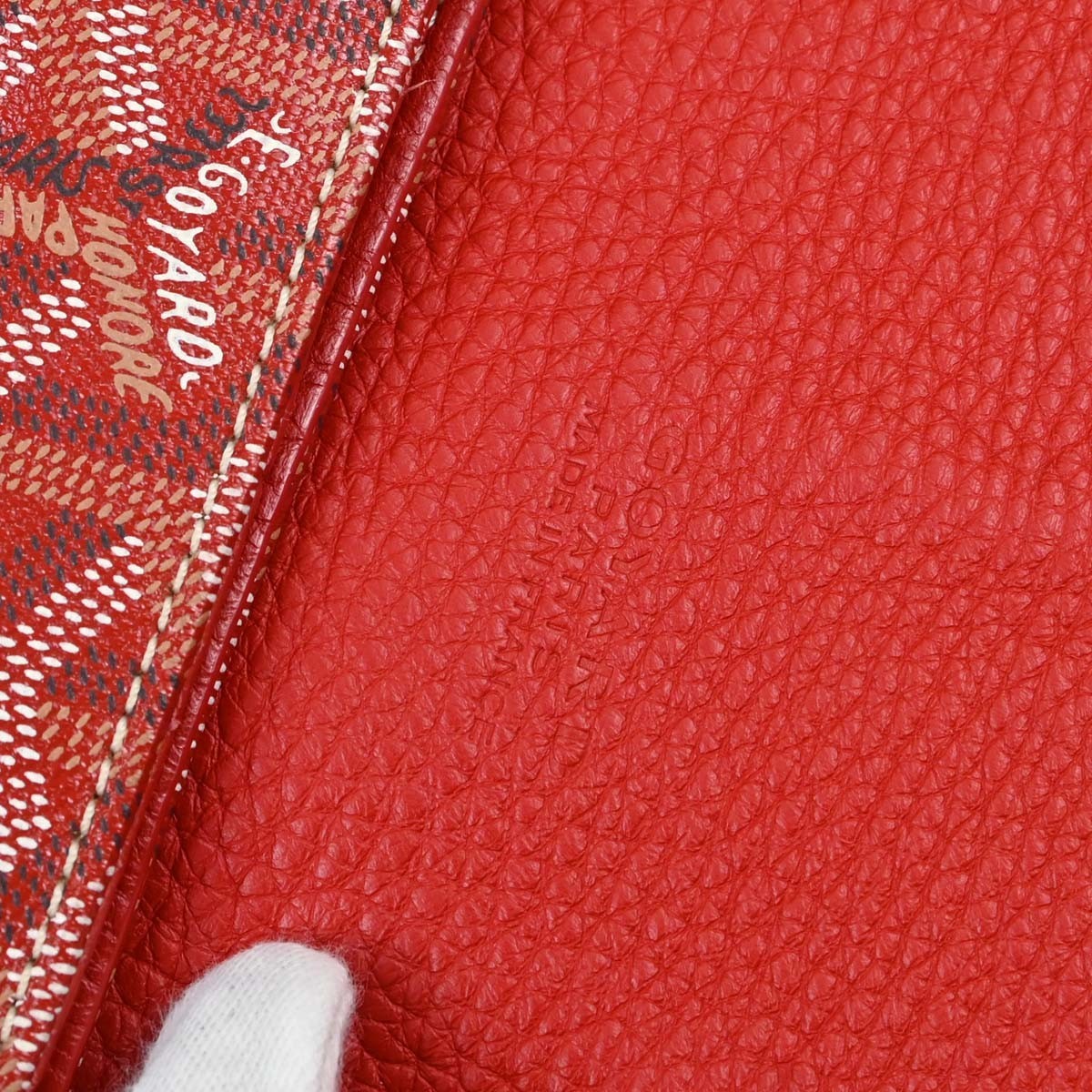 Goyard Grand Bleu Messenger Coated Canvas Red Canvas Handbag (Pre-Owned)