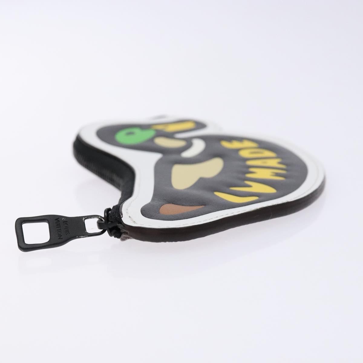 Louis Vuitton Nigo Duck Coin Holder Printed Leather And Limited Edition Giant Damier Black Canvas Card Holders Accessory (Pre-Owned)