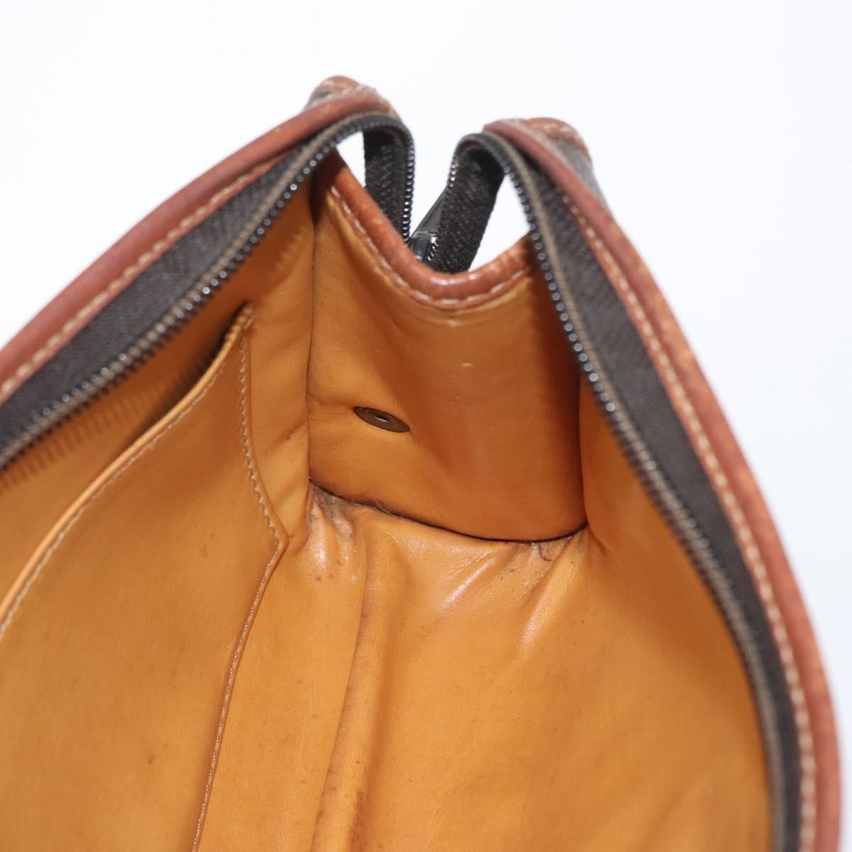 Celine Macadam Pochette Canvas And Leather Brown Canvas Clutche & Pouche Bag (Pre-Owned)
