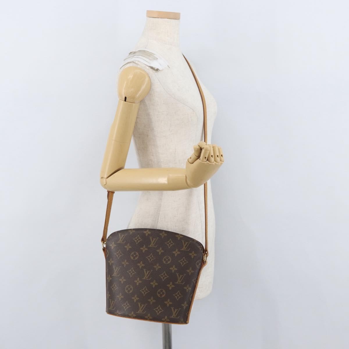 Louis Vuitton Drouot Monogram Canvas Brown Canvas Shoulder Bag Bag (Pre-Owned)