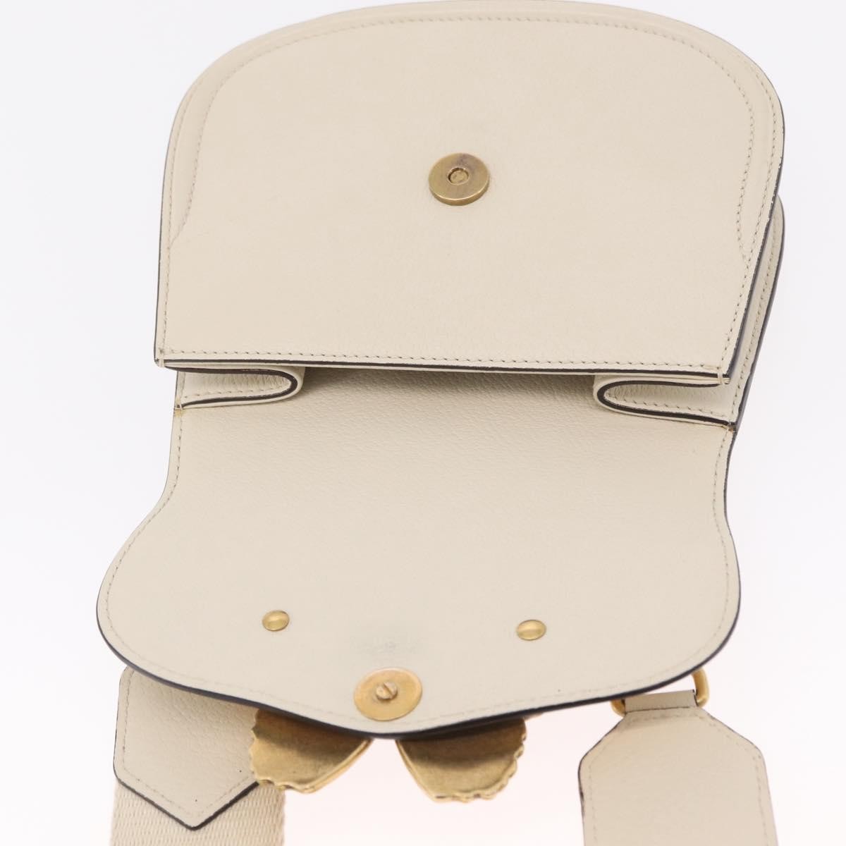 Gucci Totem Leather Beige Leather Shoulder Bag Bag (Pre-Owned)