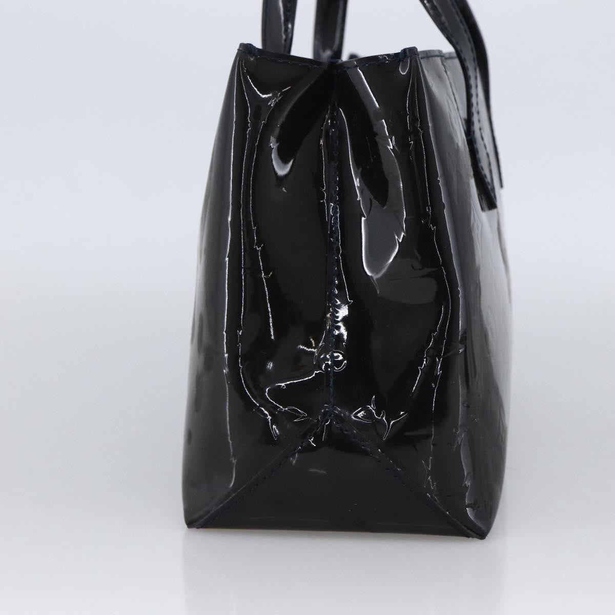 Louis Vuitton Wilshire Monogram Vernis Blue Patent_Leather Handbag (Pre-Owned)