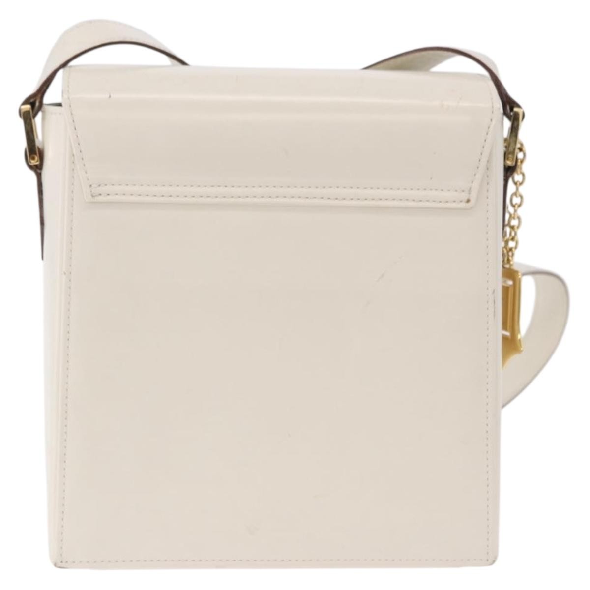 Saint Laurent Vintage Leather Ecru Leather Shoulder Bag Bag (Pre-Owned)