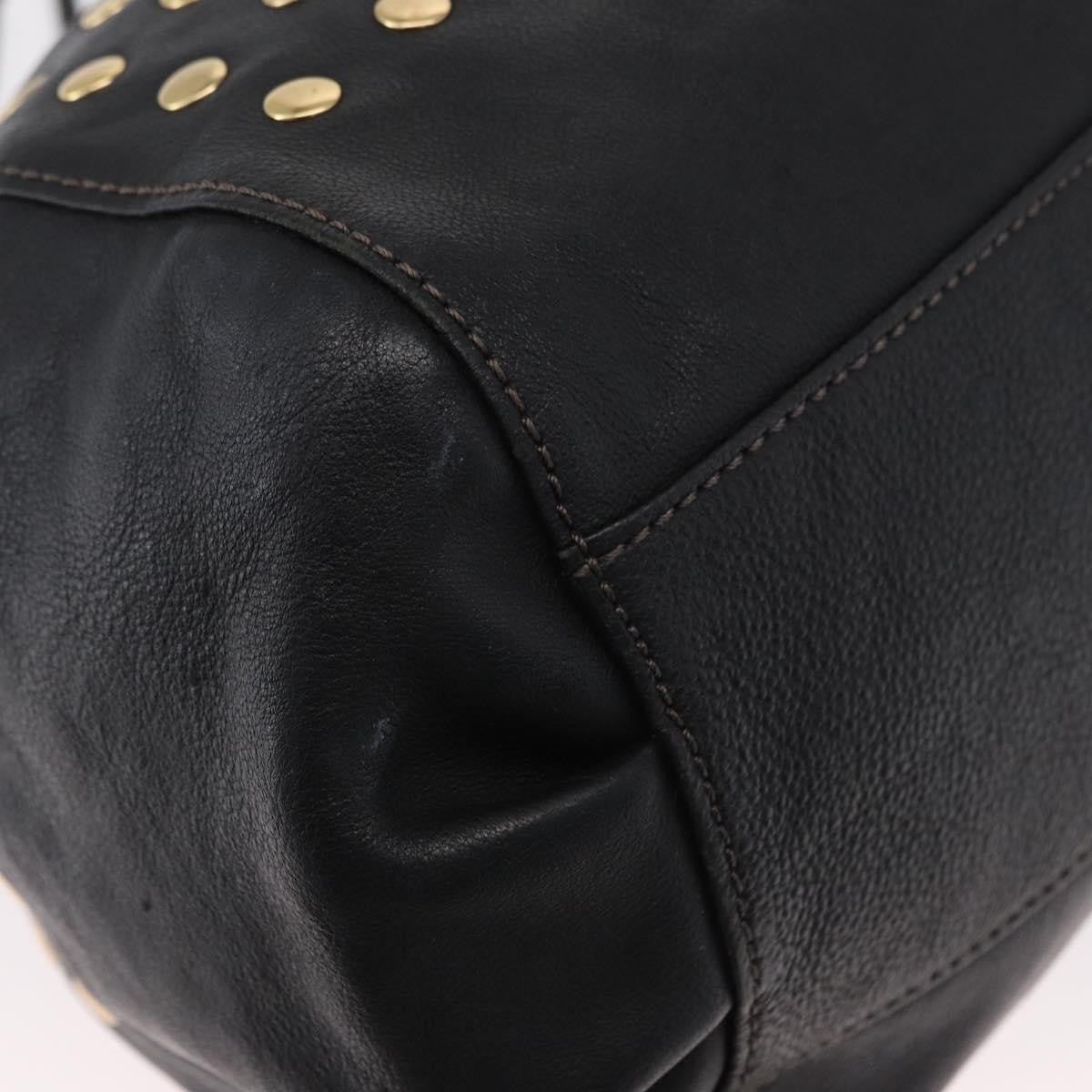 Burberry Blue Label Leather Black Leather Shoulder Bag Bag (Pre-Owned)