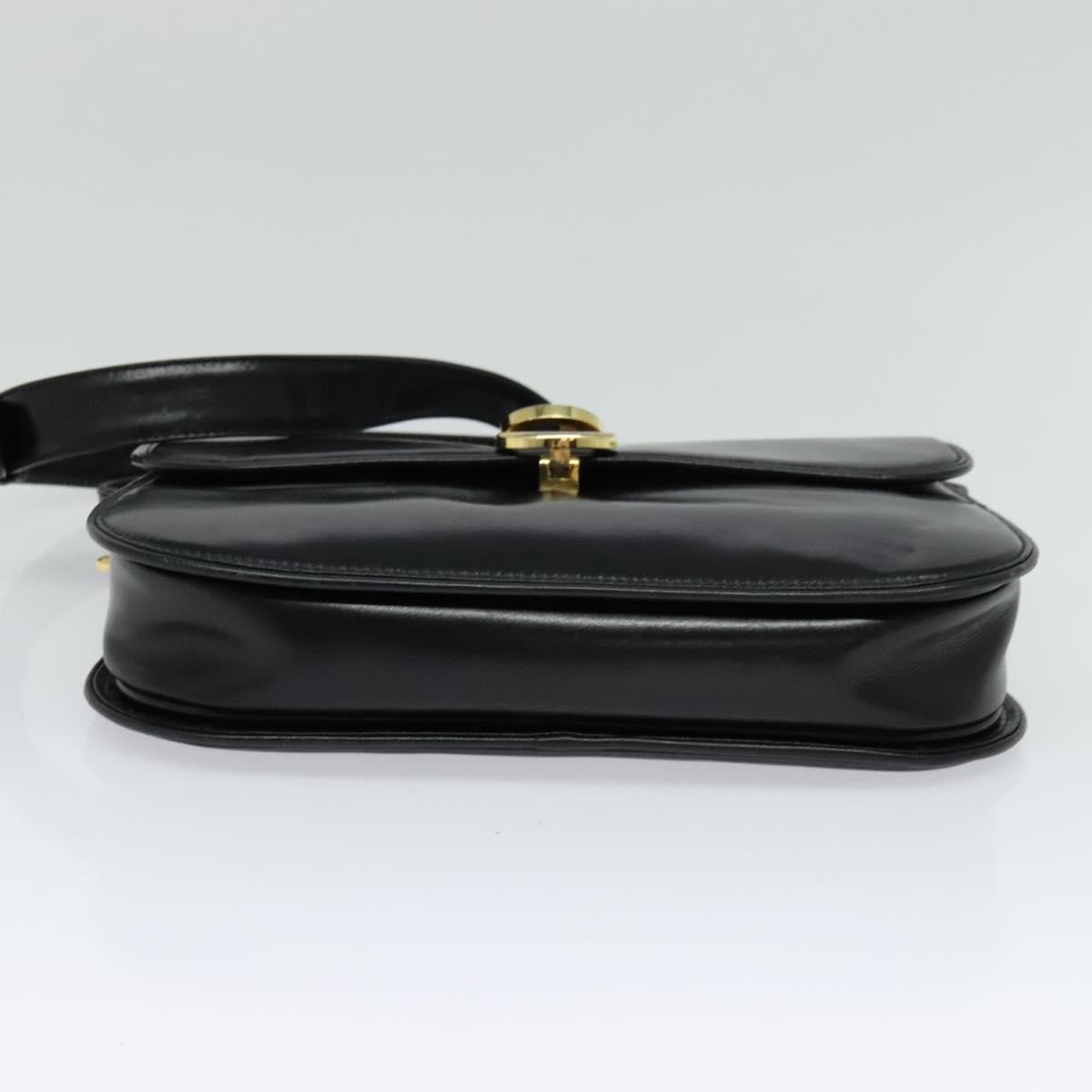 Gucci Vintage Leather Black Leather Shoulder Bag Bag (Pre-Owned)