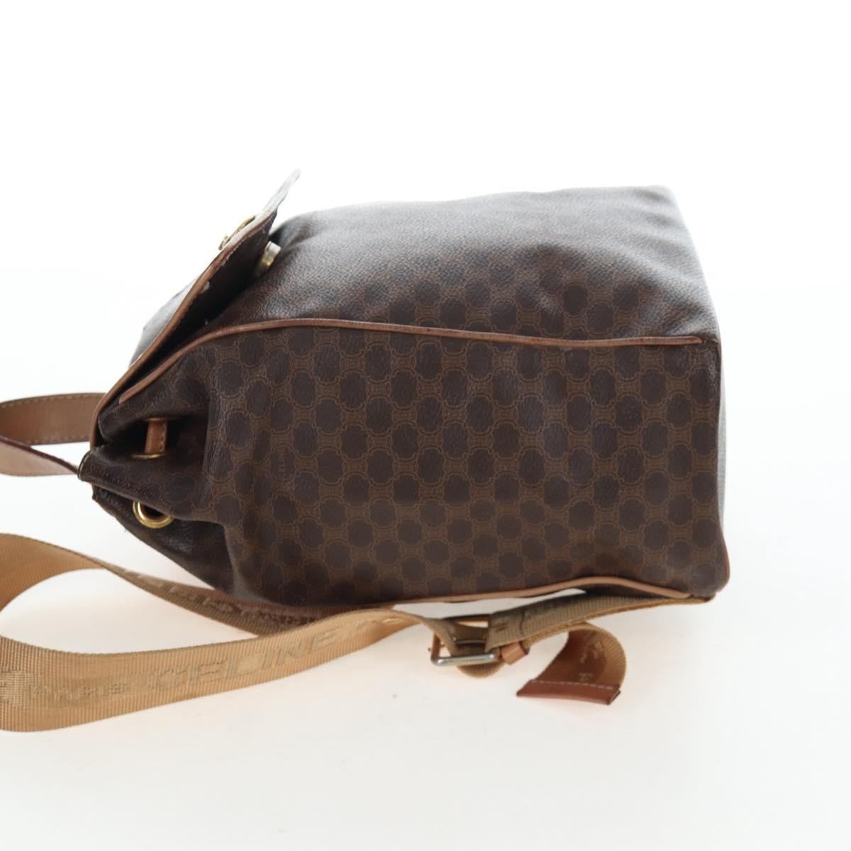 Celine Vintage Macadam Canvas Brown Canvas Backpack Bag (Pre-Owned)