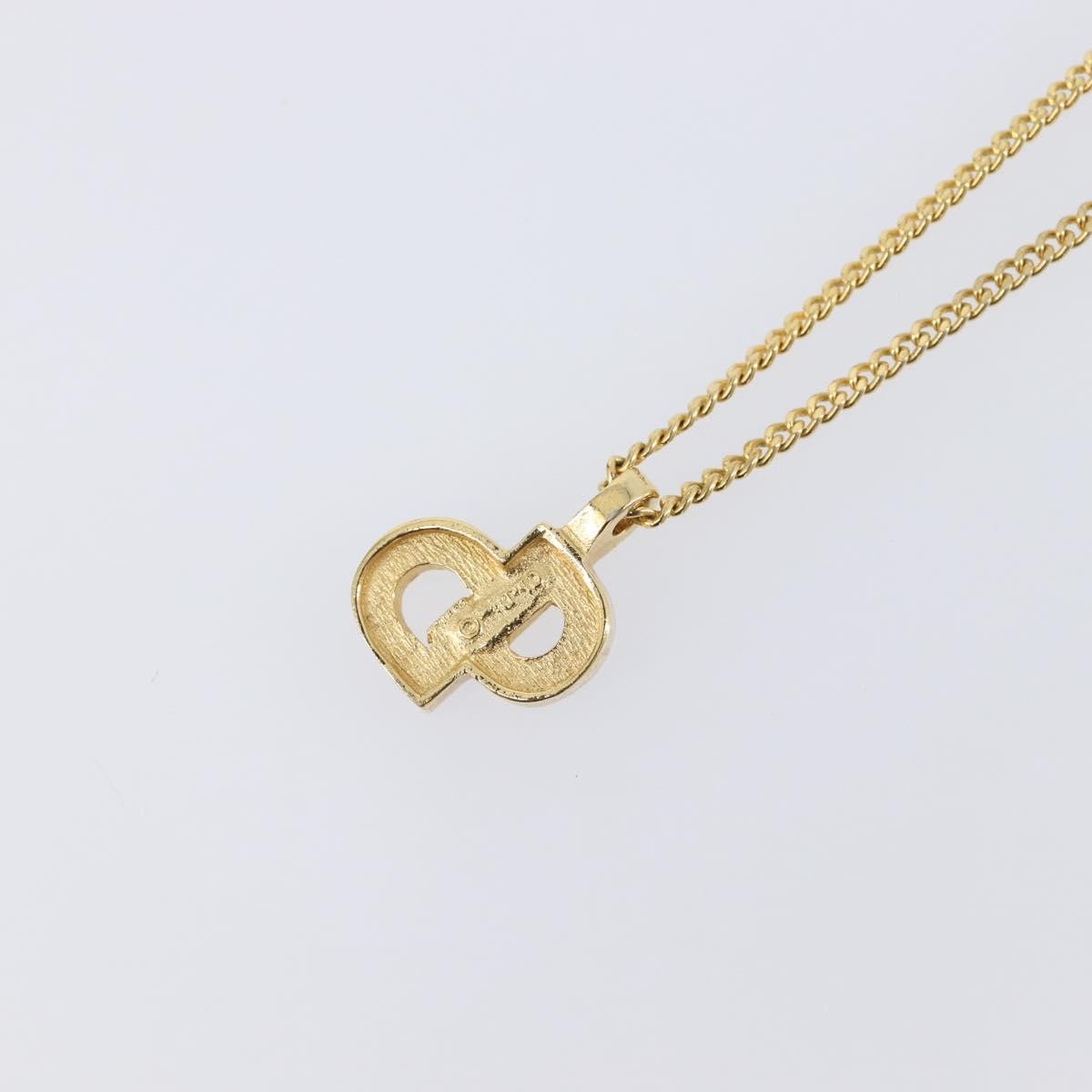 Christian Dior Cd Pendant Metal Gold Metal Necklace Jewelry (Pre-Owned)