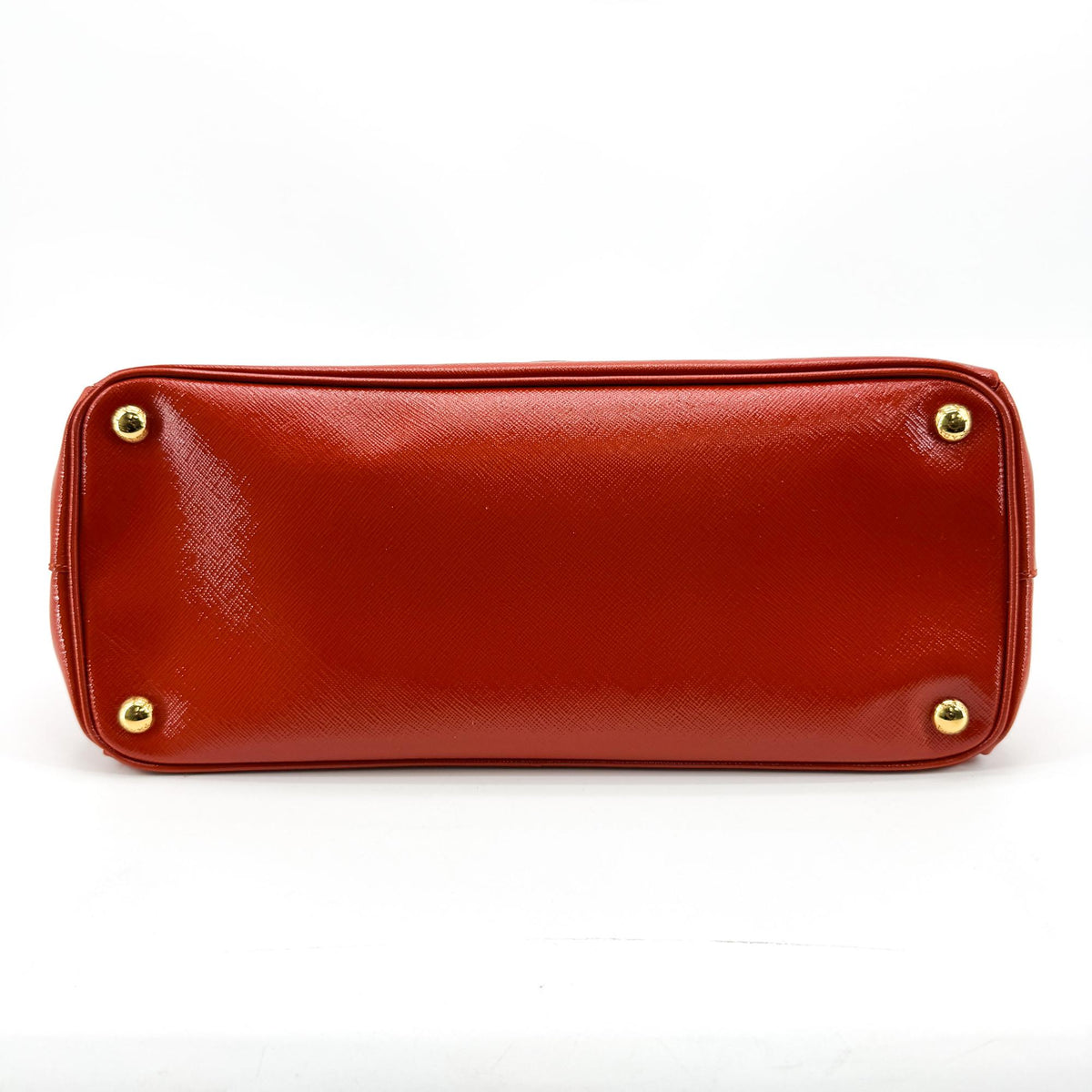 Prada Galleria  Strap Leather Red Leather Handbag (Pre-Owned)
