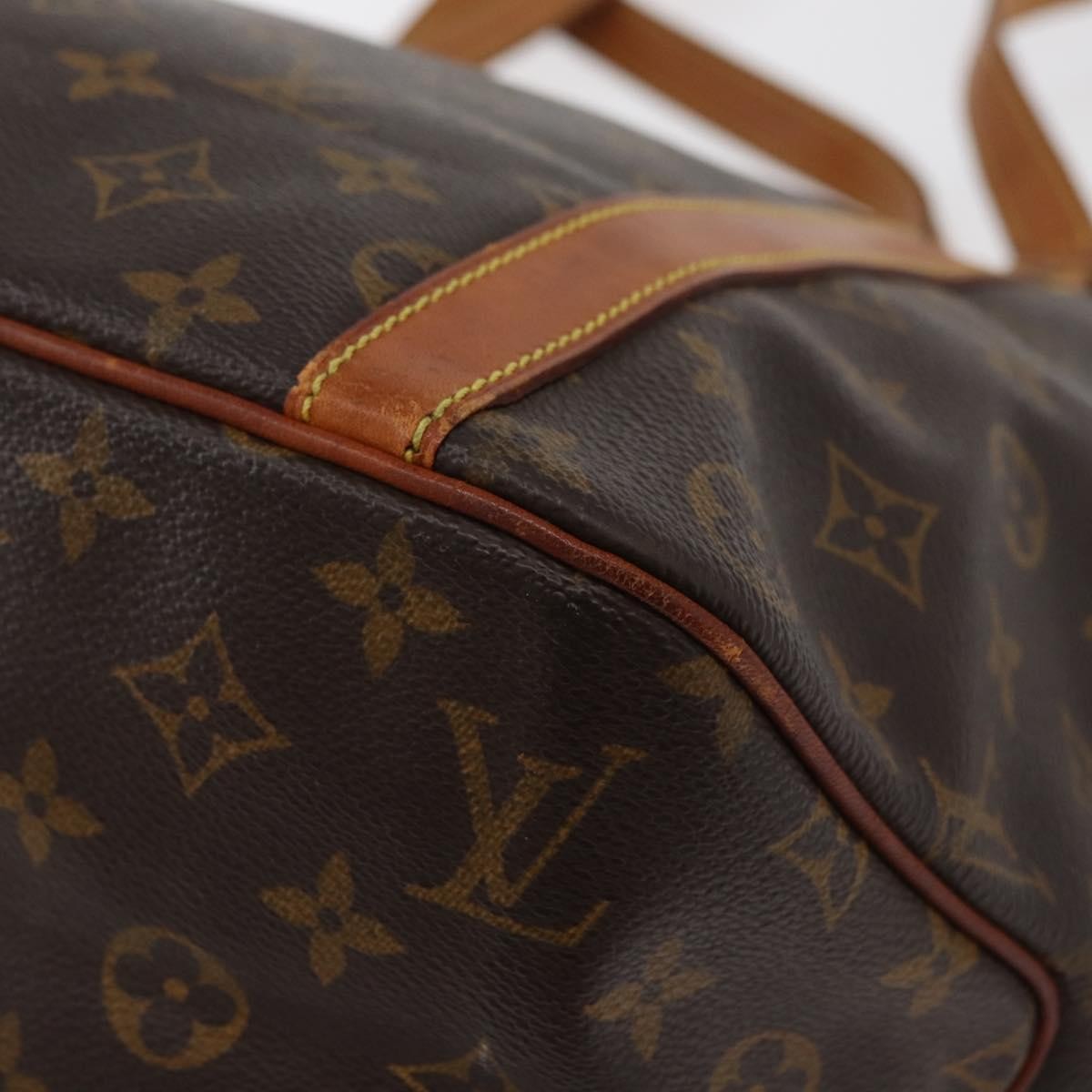 Louis Vuitton Shopping Sac Monogram Canvas Brown Canvas Handbag (Pre-Owned)
