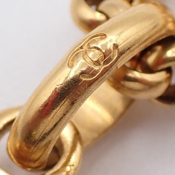 Chanel Vintage Cc Heart Pendant Long Metal Gold Gold_Plated Necklace Jewelry (Pre-Owned)