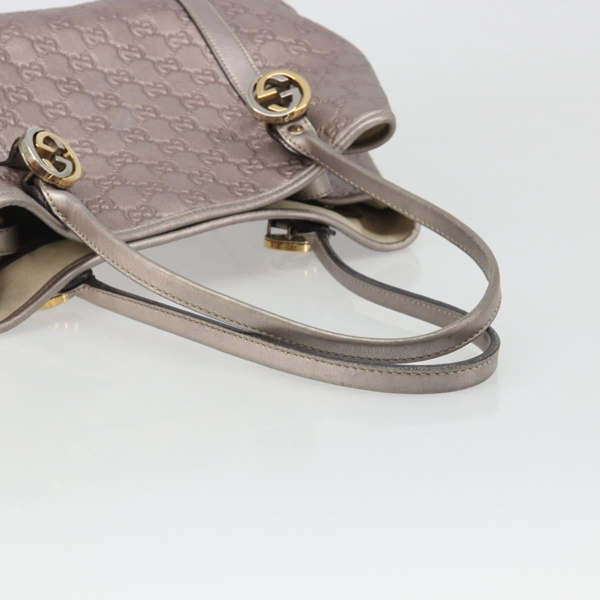 Gucci Twins Tote Guccissima Leather Pink Canvas Tote Bag Bag (Pre-Owned)