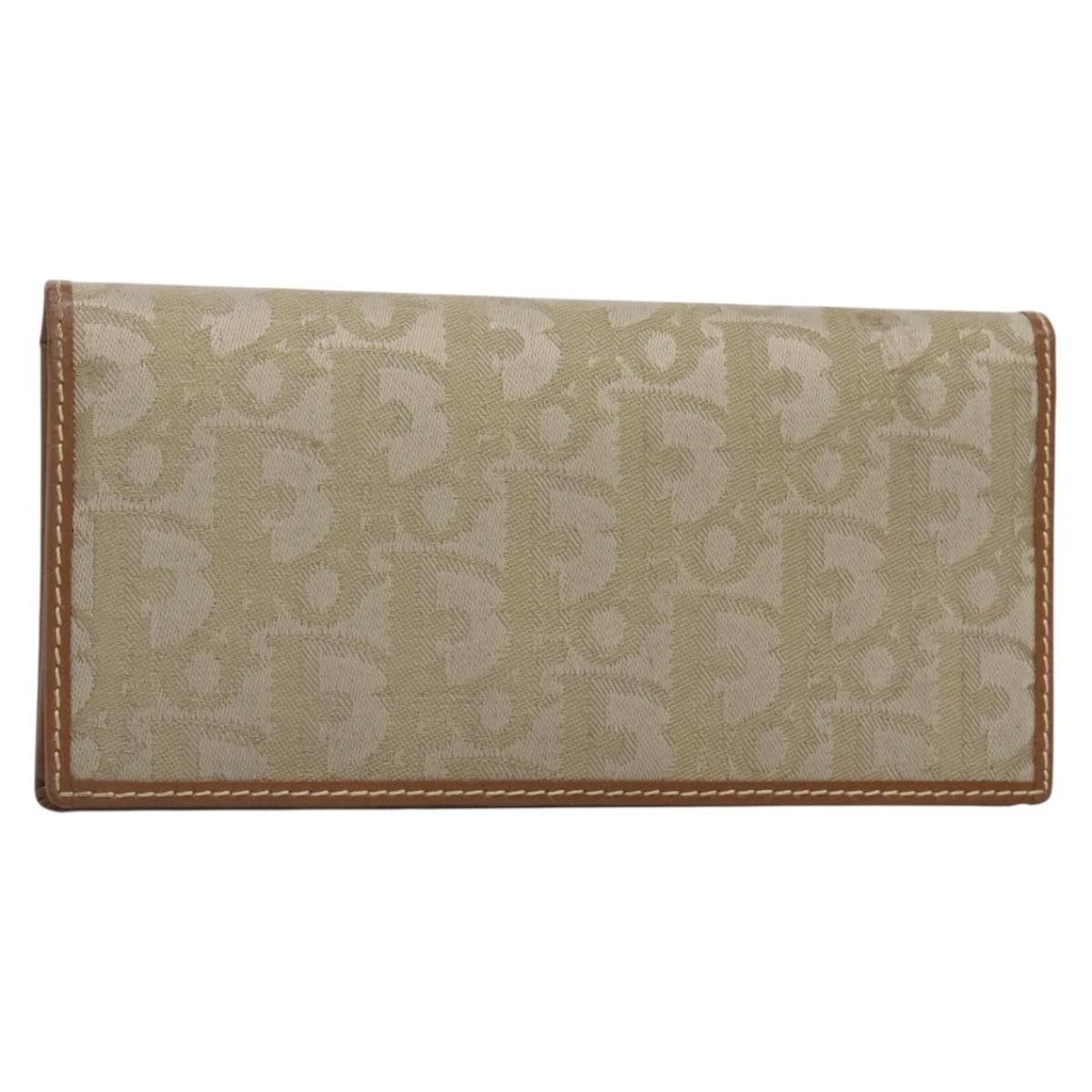 Christian Dior Trotter French Diorissimo Canvas Green Canvas Wallets Accessory (Pre-Owned)