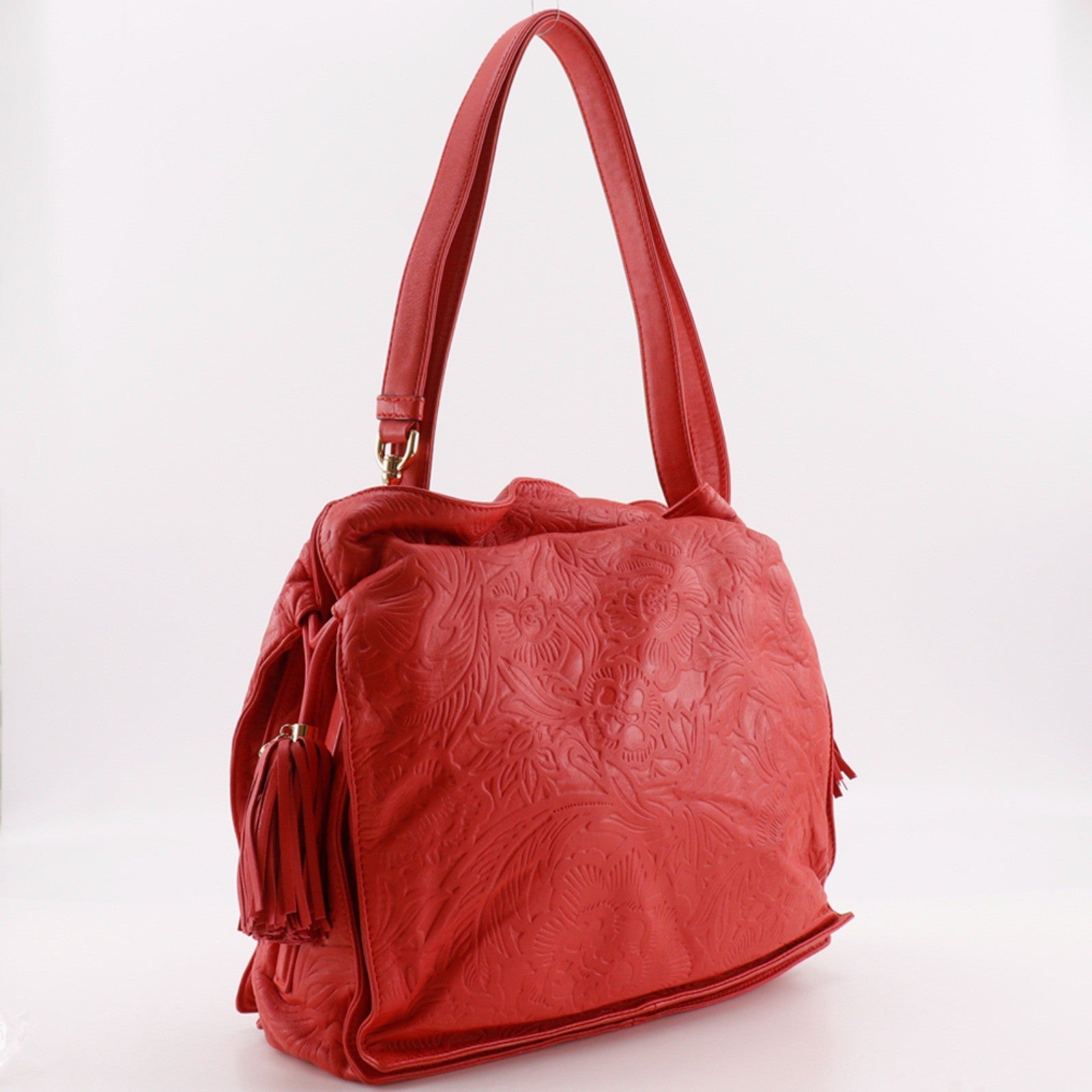 Loewe Flamenco Leather Red Leather Shoulder Bag Bag (Pre-Owned)