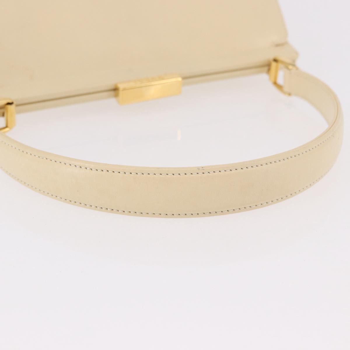 Gucci Vintage Convertible Box Leather Beige Patent_Leather Handbag (Pre-Owned)
