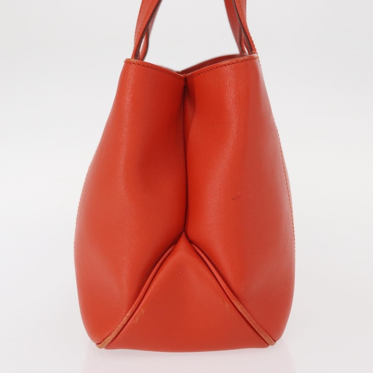 Salvatore Ferragamo Gancini Leather Orange Leather Handbag (Pre-Owned)