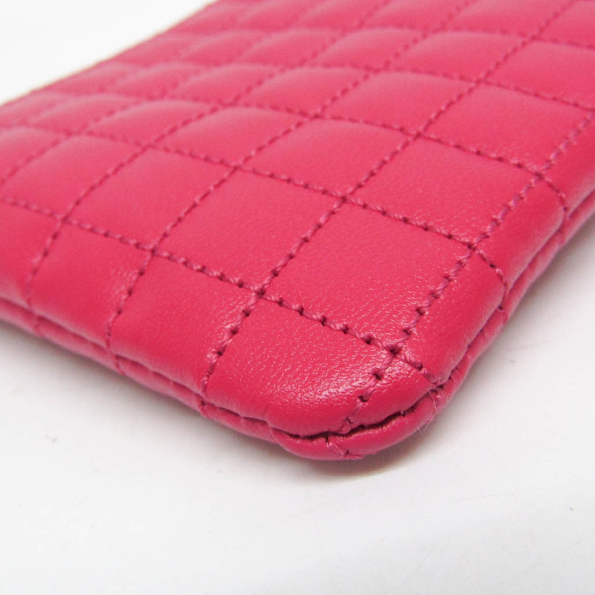 Celine C Charm Quilted Leather Pink Leather Clutche & Pouche Bag (Pre-Owned)