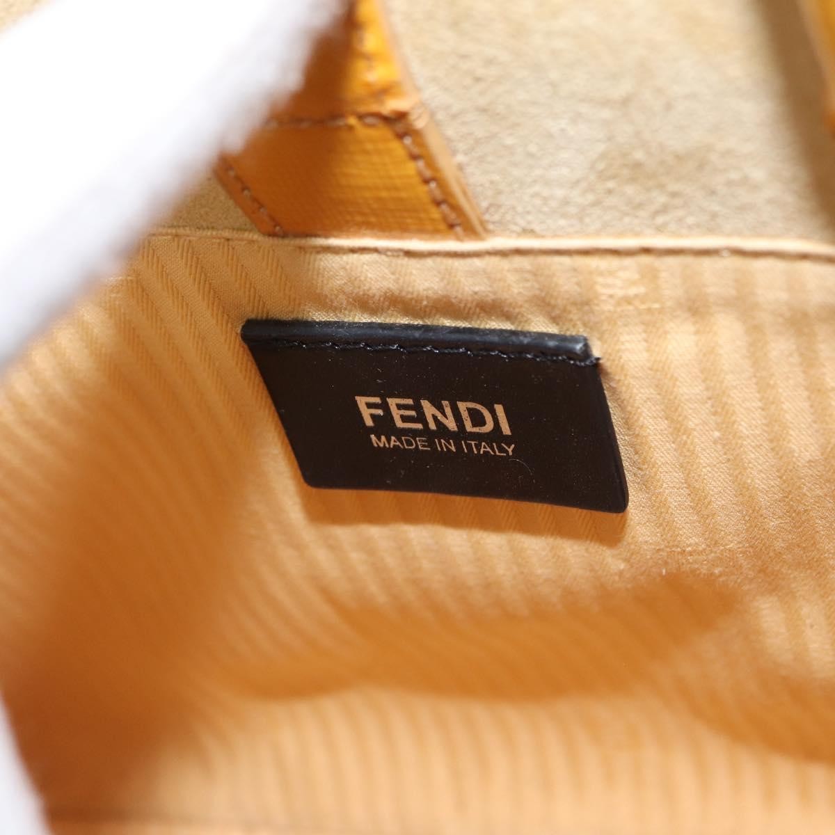 Fendi 2Jours Leather Yellow Leather Handbag (Pre-Owned)