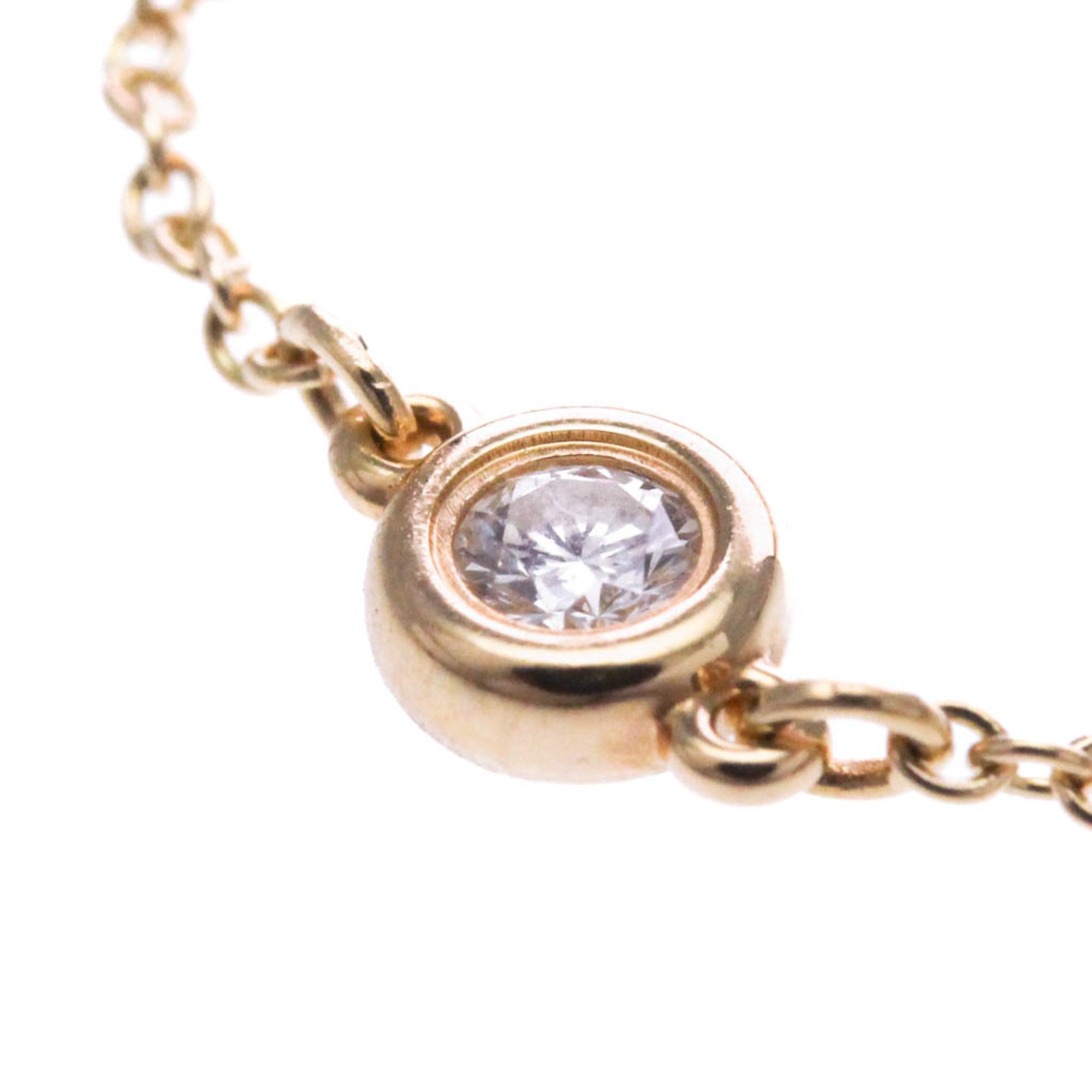 Tiffany & Co. Elsa Peretti Diamonds By The Yard 18K Rose Gold With Diamond Gold Pink_Gold Bracelet Jewelry (Pre-Owned)