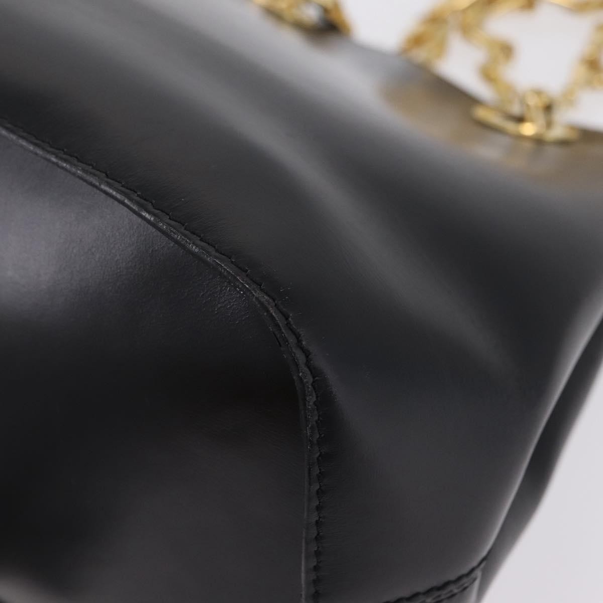 Celine Shoulder Leather Black Leather Shoulder Bag Bag (Pre-Owned)