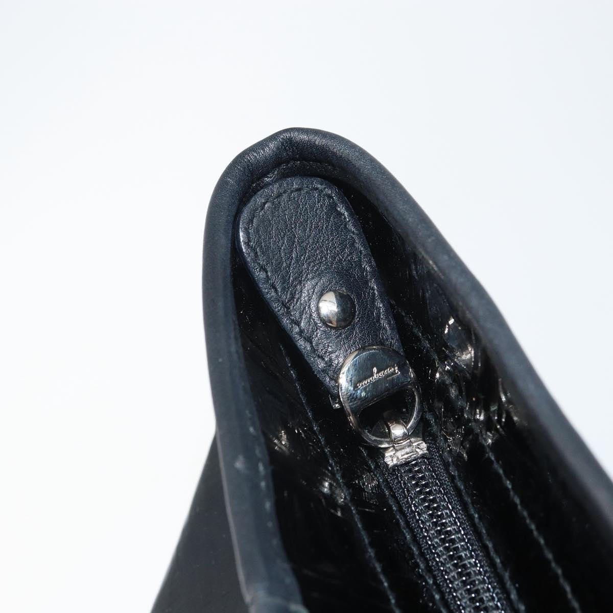 Salvatore Ferragamo Gancini Tote Patent Leather Black Patent_Leather Tote Bag Bag (Pre-Owned)