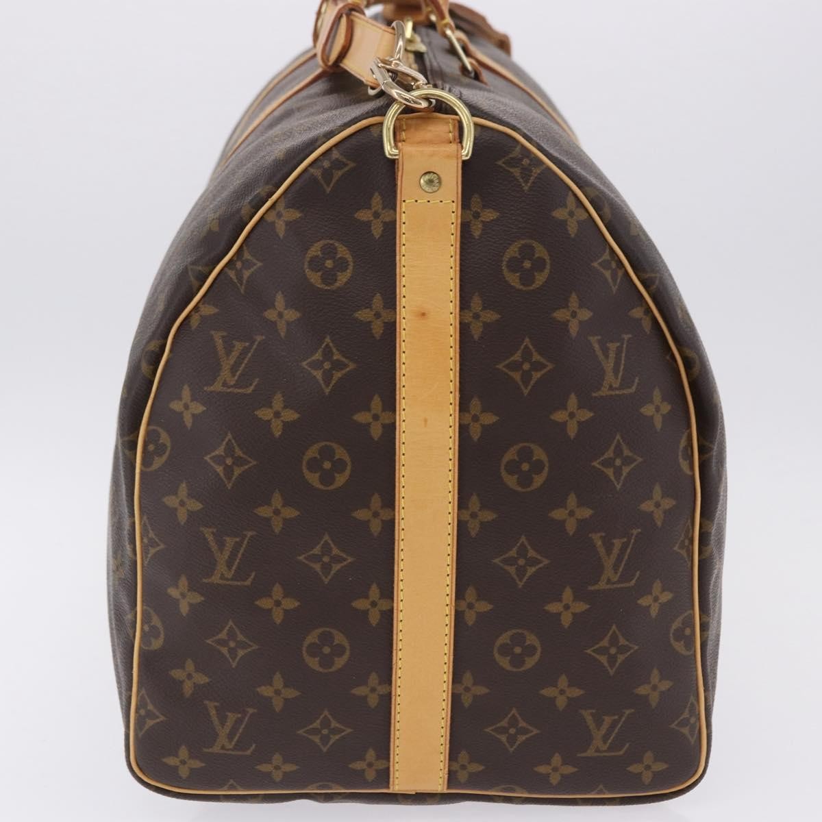 Louis Vuitton Keepall Bandouliere Monogram Canvas Brown Canvas Travel Bag Bag (Pre-Owned)
