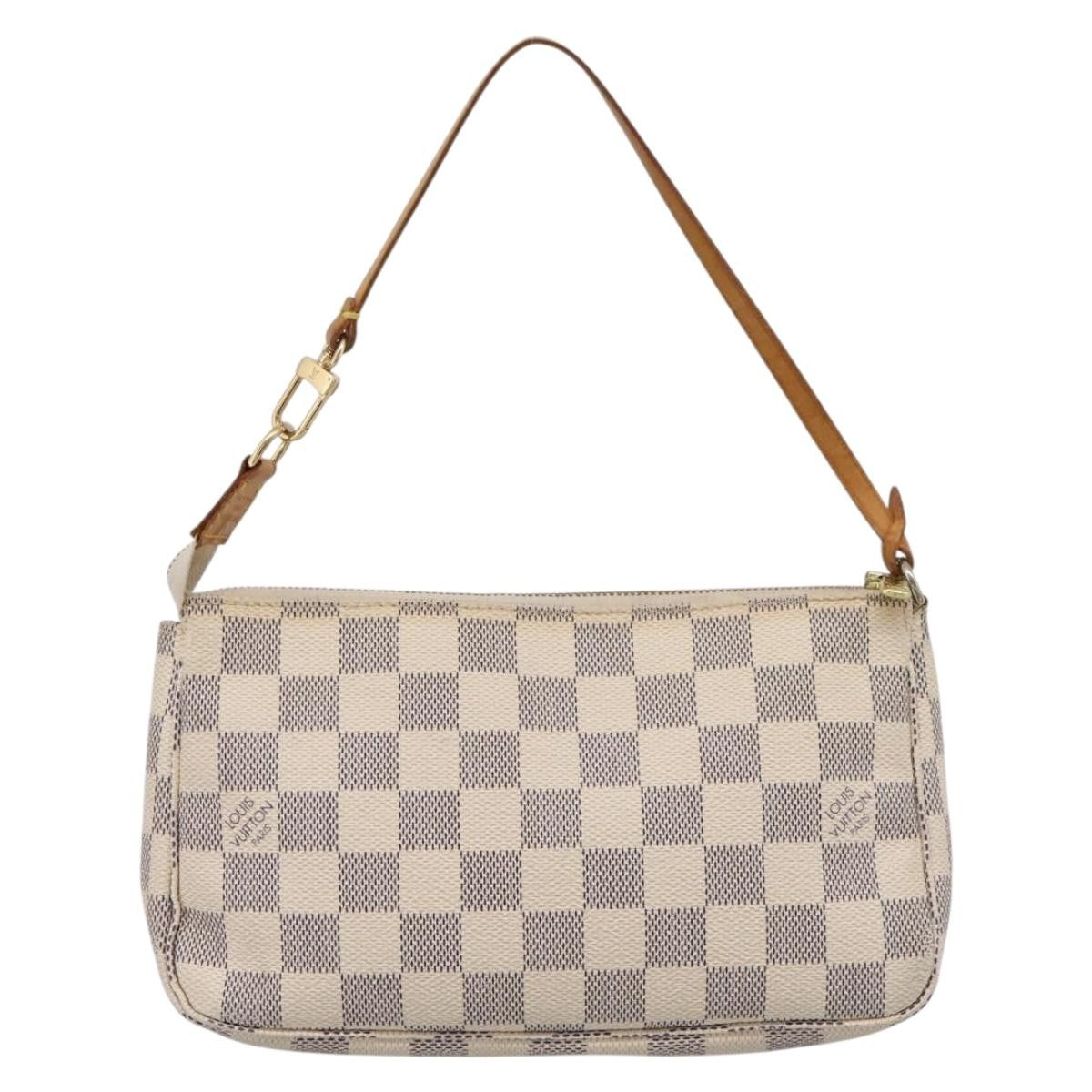 Louis Vuitton Pochette Accessoires Nm Damier White Canvas Clutche & Pouche Bag (Pre-Owned)