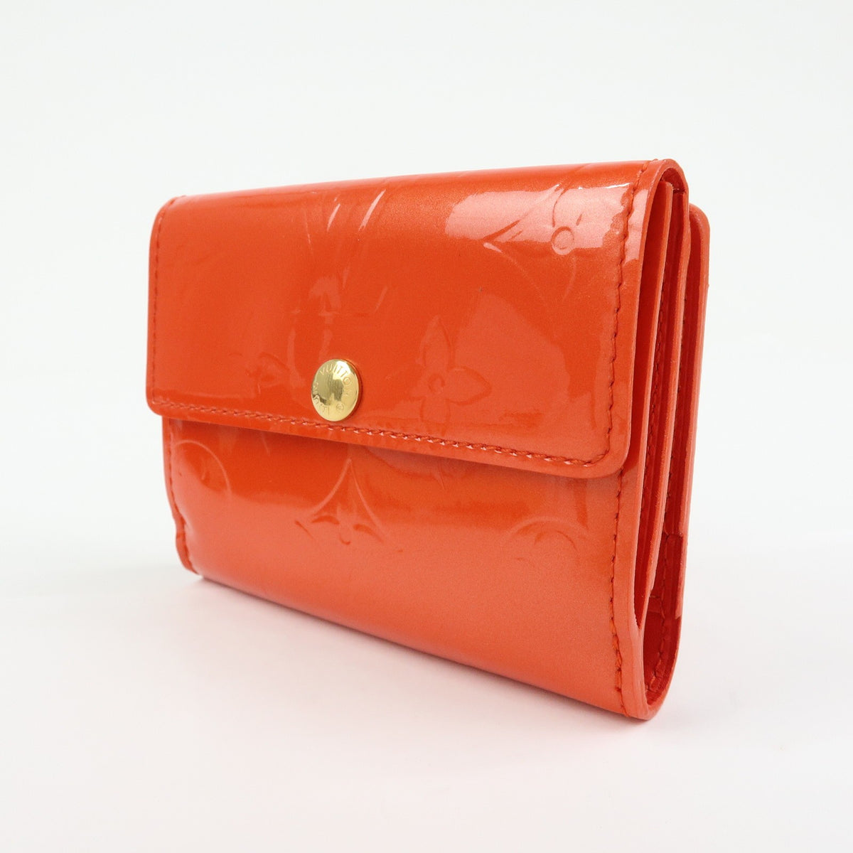 Louis Vuitton Ludlow Vernis Orange Leather Wallets Accessory (Pre-Owned)