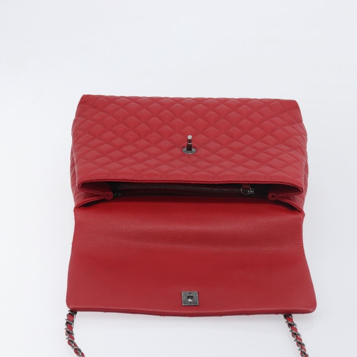 Chanel Coco Top Handle Caviar Red Calfskin Handbag (Pre-Owned)