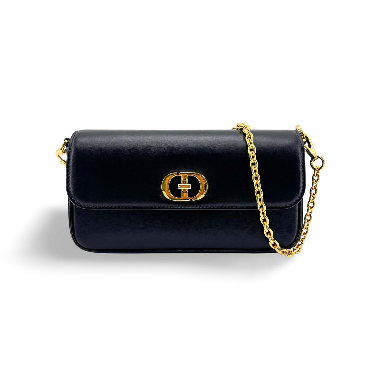 Christian Dior 30 Montaigne Avenue Leather Black Leather Handbag (Pre-Owned)